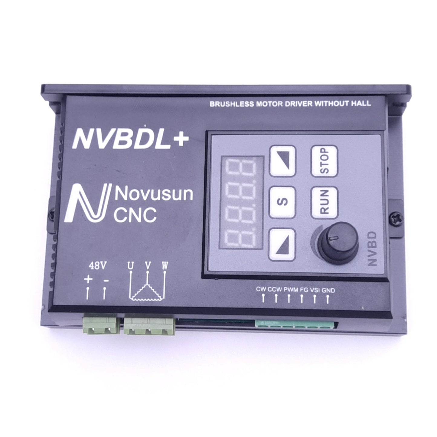Used Novosun CNC NVBDL+ Brushless Motor Driver, 12000rpm Max, 24-60VDC, 600W Max
