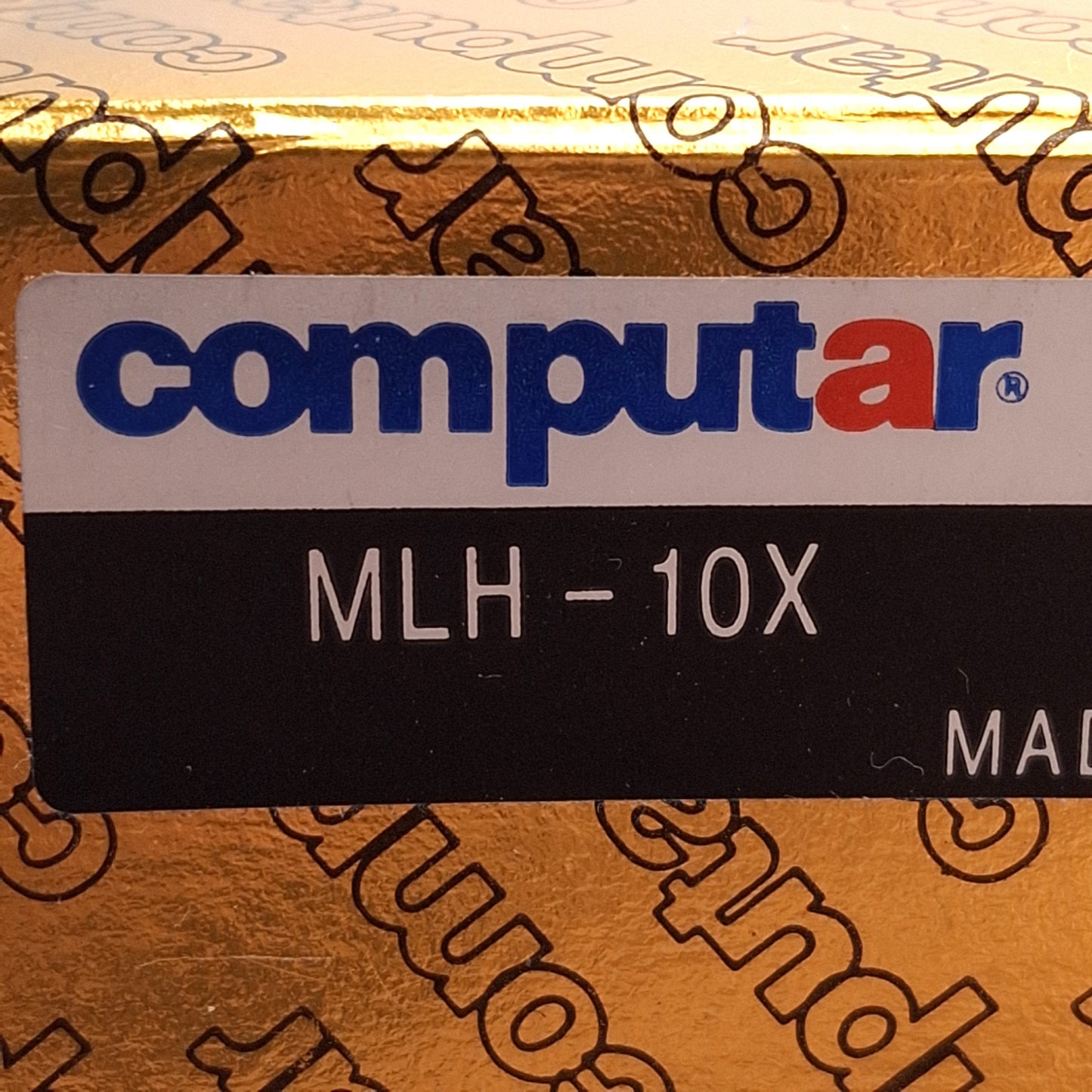 New Computar MLH-10X TV Macro Zoom Lens, 10:1 Zoom, F5.6-32C, 1/2" Format, C-Mount