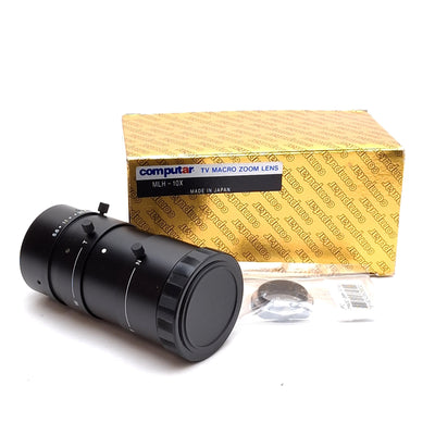 New Computar MLH-10X TV Macro Zoom Lens, 10:1 Zoom, F5.6-32C, 1/2" Format, C-Mount