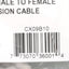 New Lot of 3 TechCraft CX09B10 Serial Cable Extension, DB9M to DB9F Connection, 3m