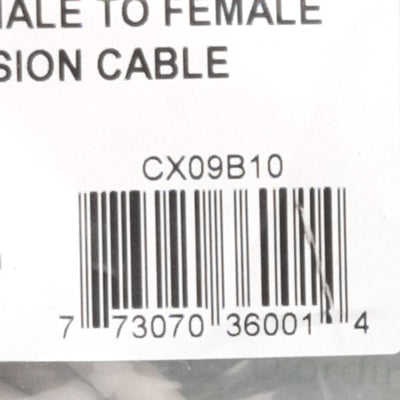 New Lot of 3 TechCraft CX09B10 Serial Cable Extension, DB9M to DB9F Connection, 3m