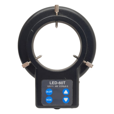Used Aven LED-60T Microscope Ring Light, 12VDC 4W, 5500K White, ø62mm, 50-160mm Range