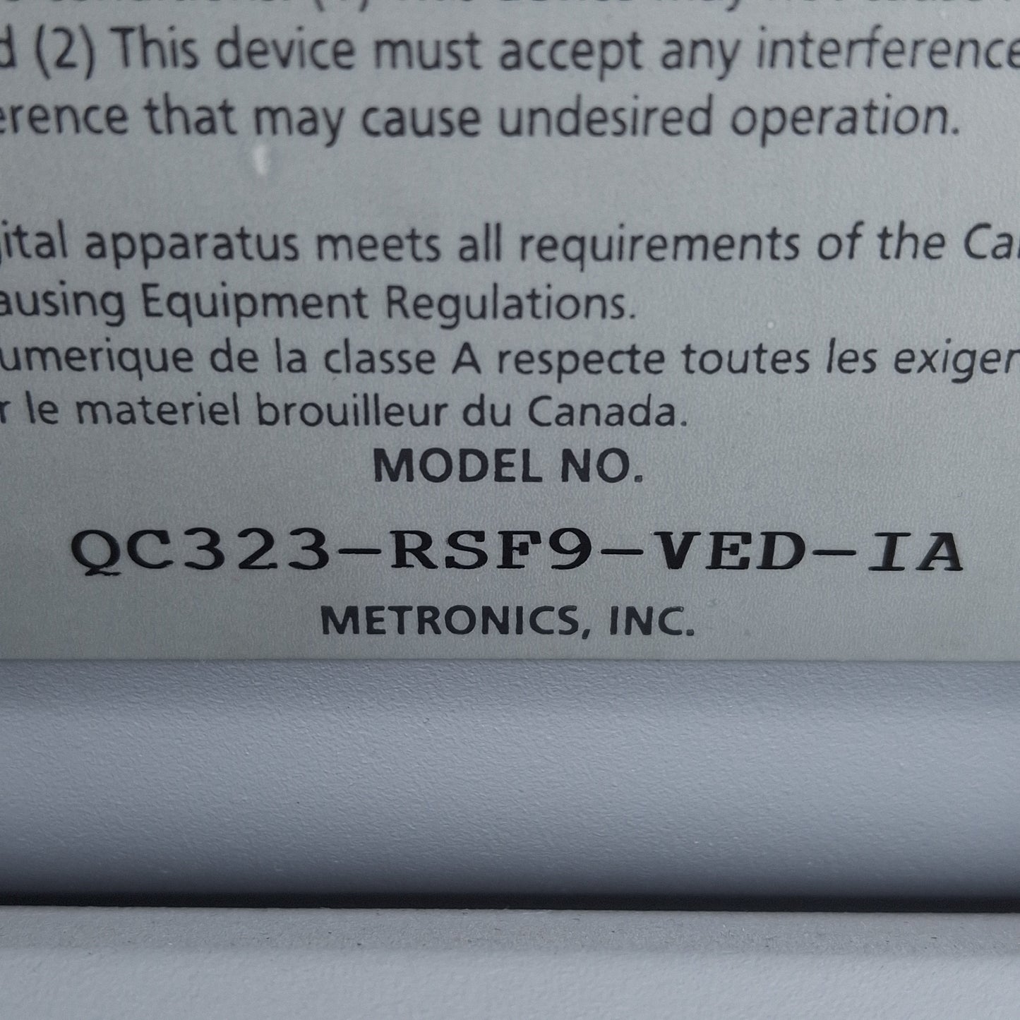 Used Metronics QC323-RSF9-VED-IA Quadra-Chek 300 Digital Readout System, 85-264VAC