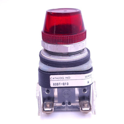 Used Allen Bradley 800T-Q10R Red Indicator Pilot Light, ø30mm, 120V AC/DC Lamp