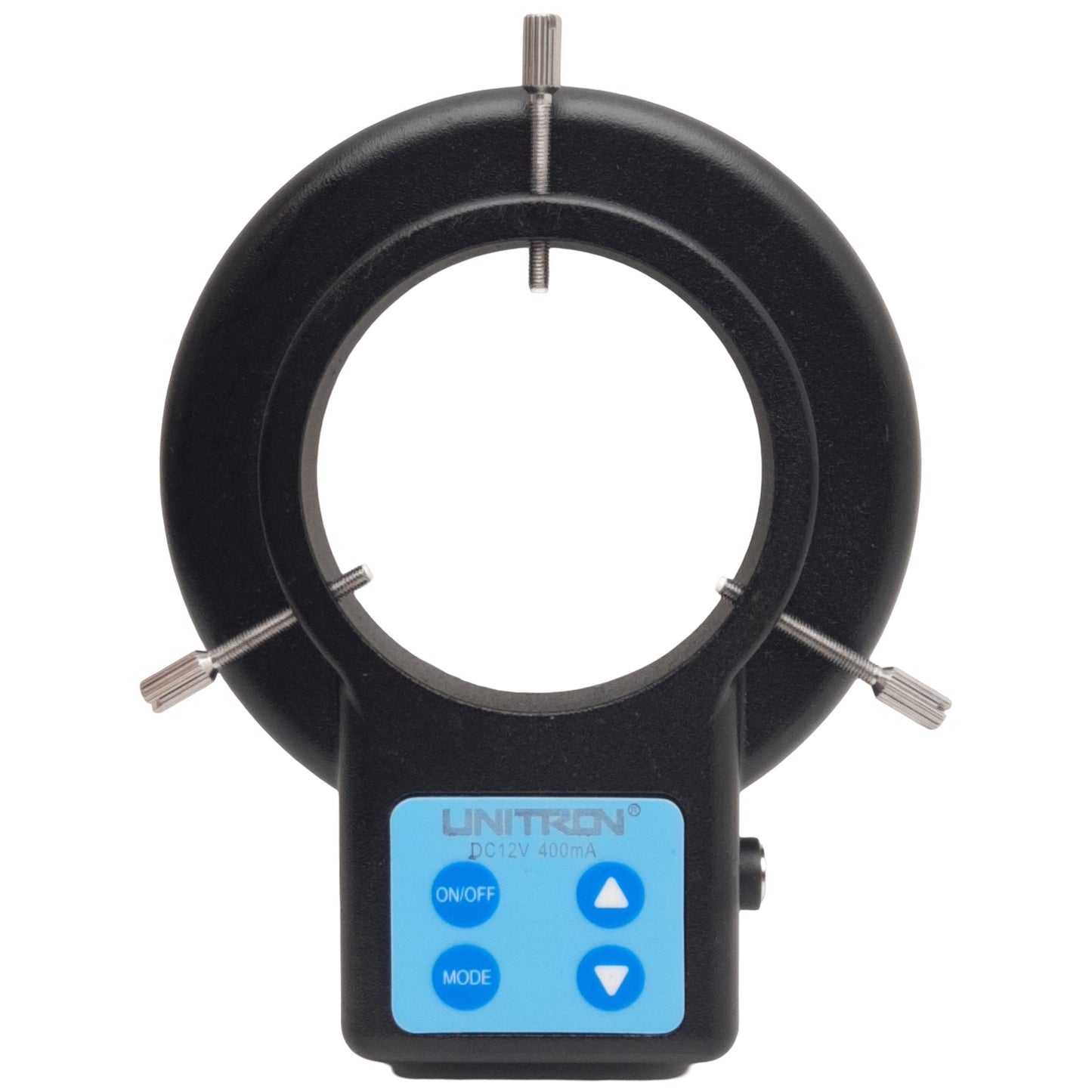 Used Unitron 15854 Microscope Ring Light, 6400K, ø60.5mm, 12VDC 400mA Out, 265VAC In