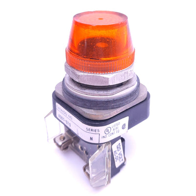 Used Allen Bradley 800T-Q10 Amber Indicator Pilot Light, ø30mm, 120V AC/DC Lamp