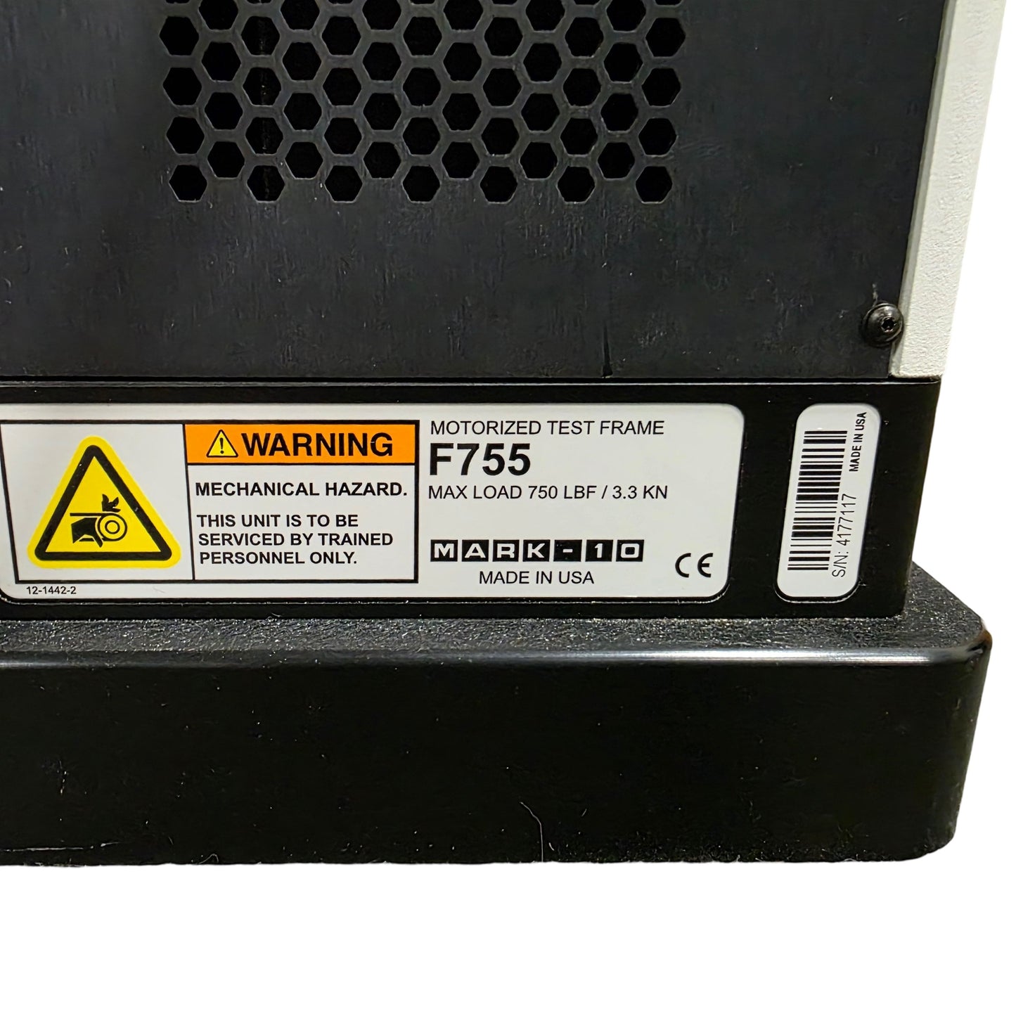 Used MARK-10 F755-IMT Tension Compression Tester With IntelliMESUR Control, 750lbF