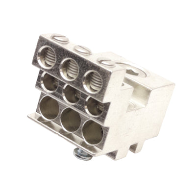 Used Eaton Bussman 16371-3 Power Distribution Block Lug, 1x6 Line x Load, 600V 310A