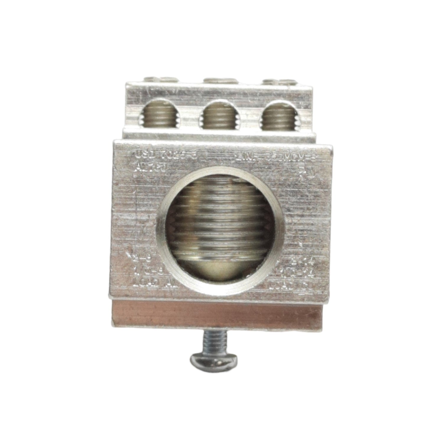 Used Eaton Bussman 16371-3 Power Distribution Block Lug, 1x6 Line x Load, 600V 310A