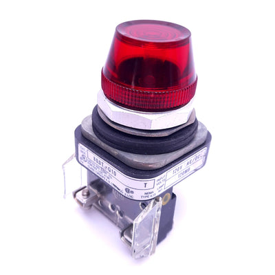 Used Allen Bradley 800T-Q10 T Red Indicator Pilot Light, ø30mm, 120V AC/DC Lamp