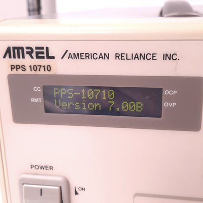 Used AMREL PPS 10710 Programmable DC Power Supply, 115/230VAC In, 0-7VDC 0-10A Out