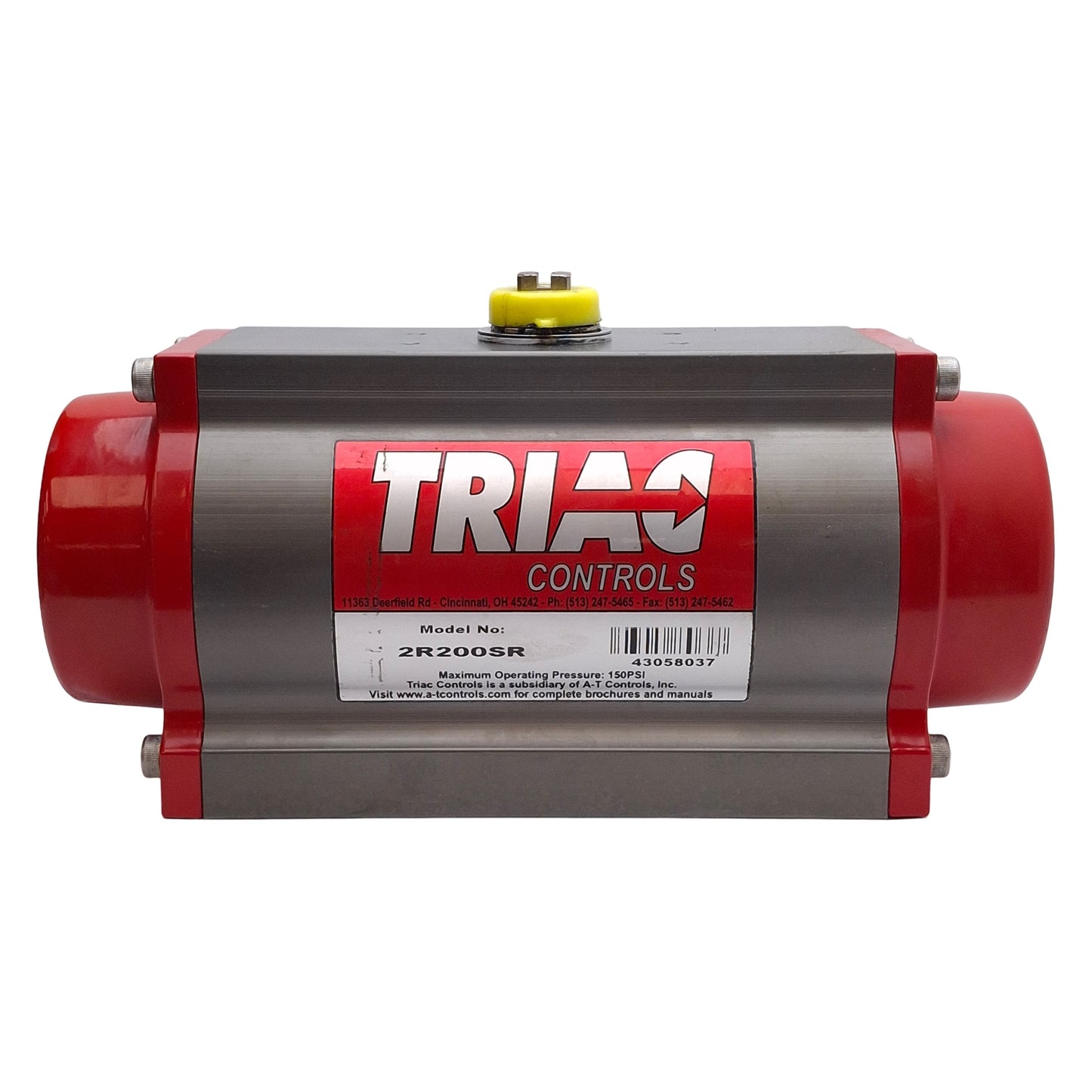 Used Triac 2R200SR Pneumatic Spring Return Actuator, 100° Rotation, 40-150psi, 1/4NPT