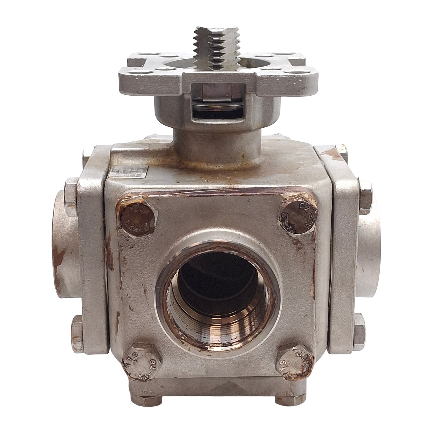 Used A-T Controls 33-TX-150 Multi-Port 33 Series Ball Valve, 800psi Max, 1-1/2" NPT