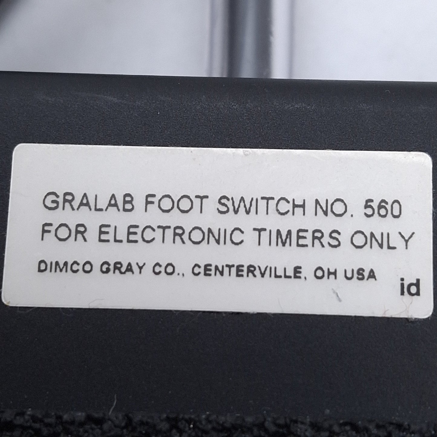 Used GraLab 560 Foot Switch For Electronic Timers 125-250VAC 7A, M12 3-Pin DIN, 7.5ft
