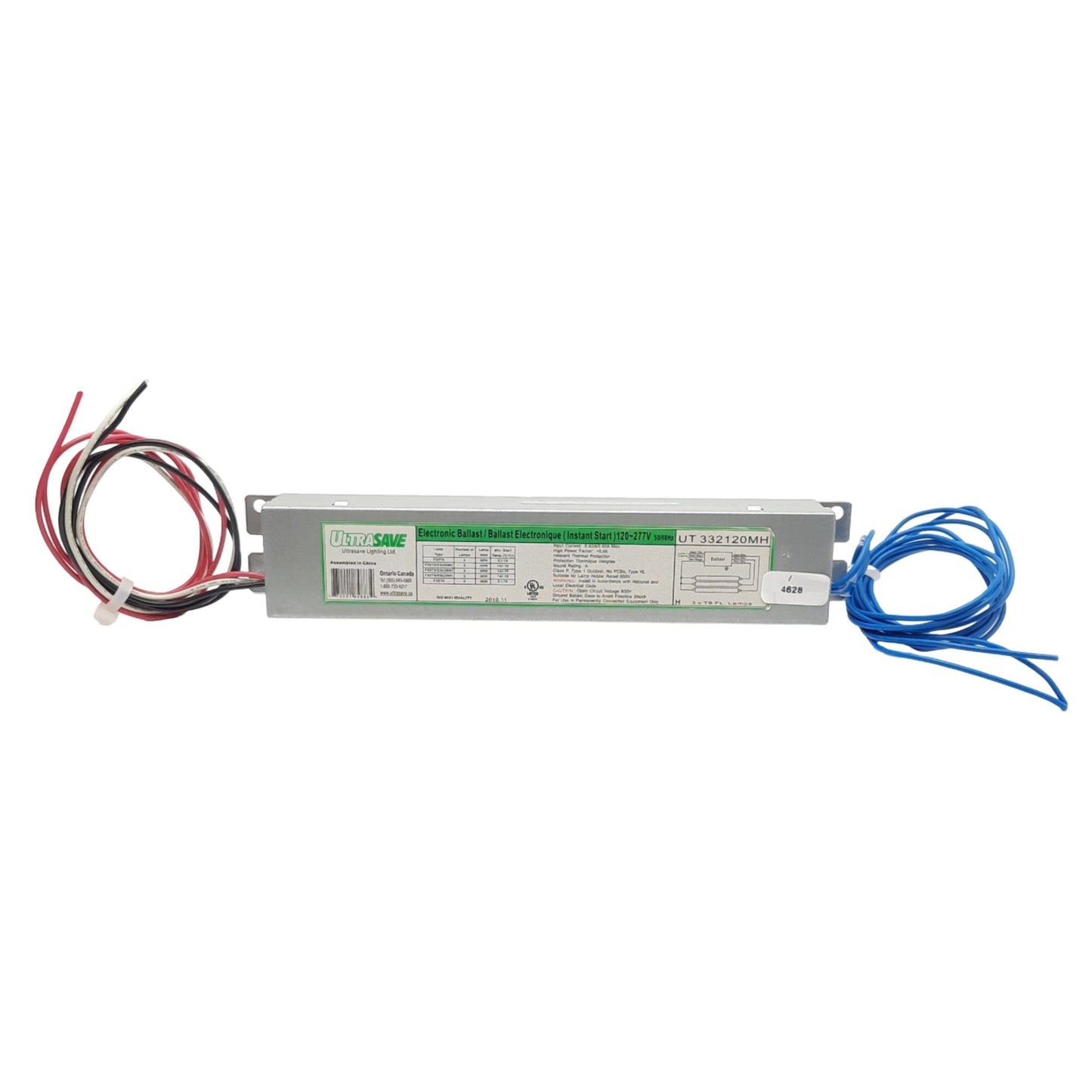 Used Ultrasave UT 332120MH Instant Start Electronic Ballast, 120-277VAC 0.4-0.92A In