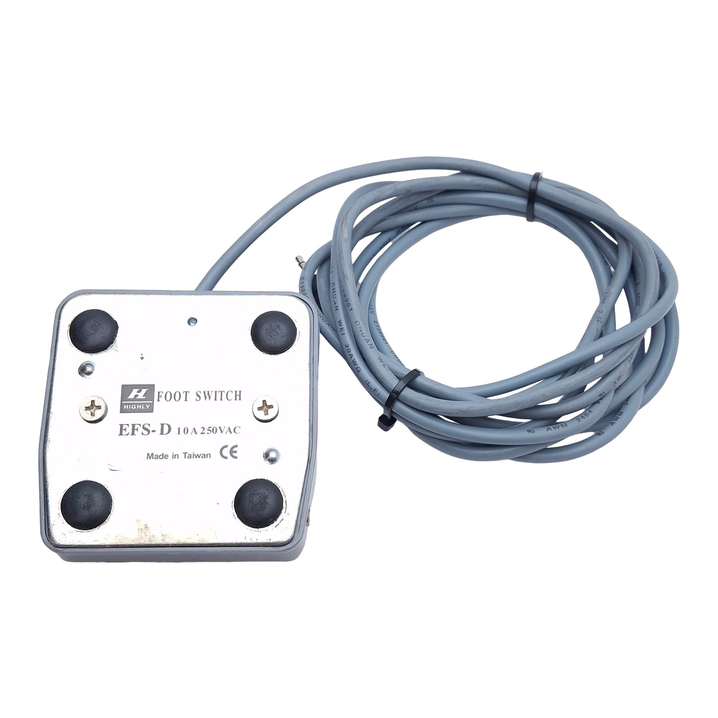 Used Highly Electric EFS-D Foot Switch Pedal for UV Curing Light System 250VAC 10A