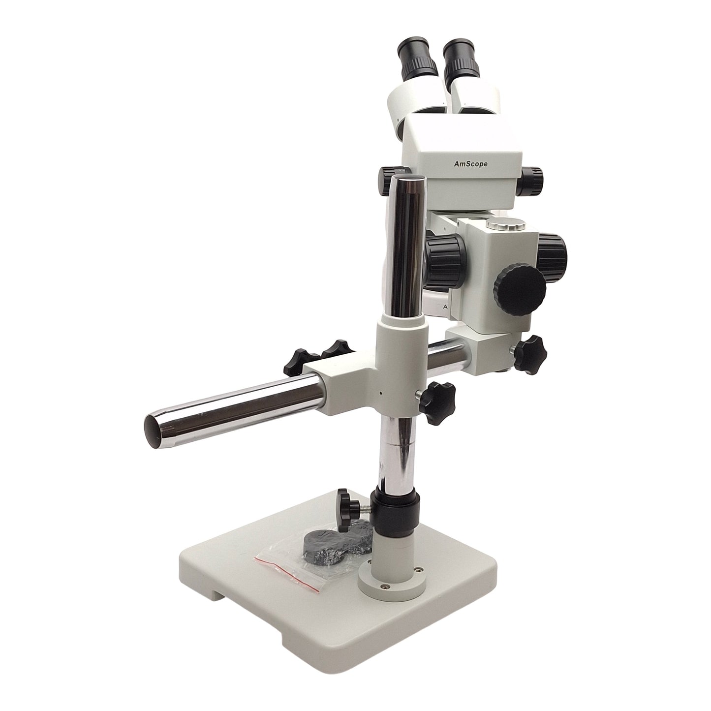 Used AmScope SM-1B Binocular Stereo Microscope w/ Ring Light 7X-45X, 0.5X Barlow