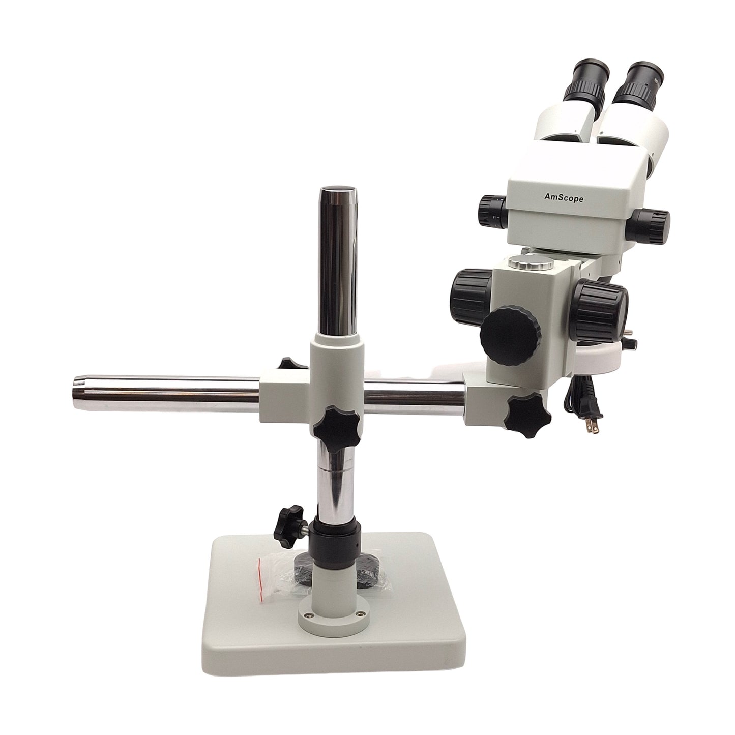Used AmScope SM-1B Binocular Stereo Microscope w/ Ring Light 7X-45X, 0.5X Barlow