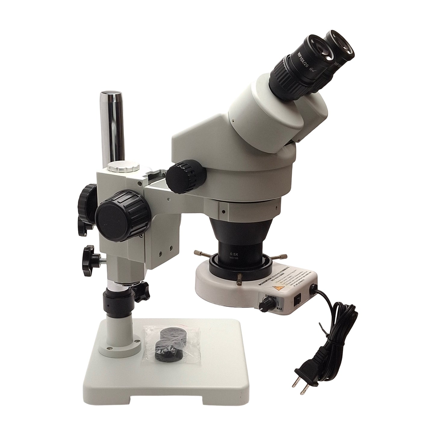 Used AmScope SM-1B Binocular Stereo Microscope w/ Ring Light 7X-45X, 0.5X Barlow