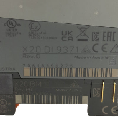 Used B&R X20DI9371 Digital I/O Module, 12 Digital Inputs, 24VDC Sink 1-Wire