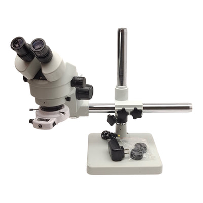 Used AmScope SM-1B Binocular Stereo Microscope w/ Ring Light 7X-45X, WF10X/20 Eyes