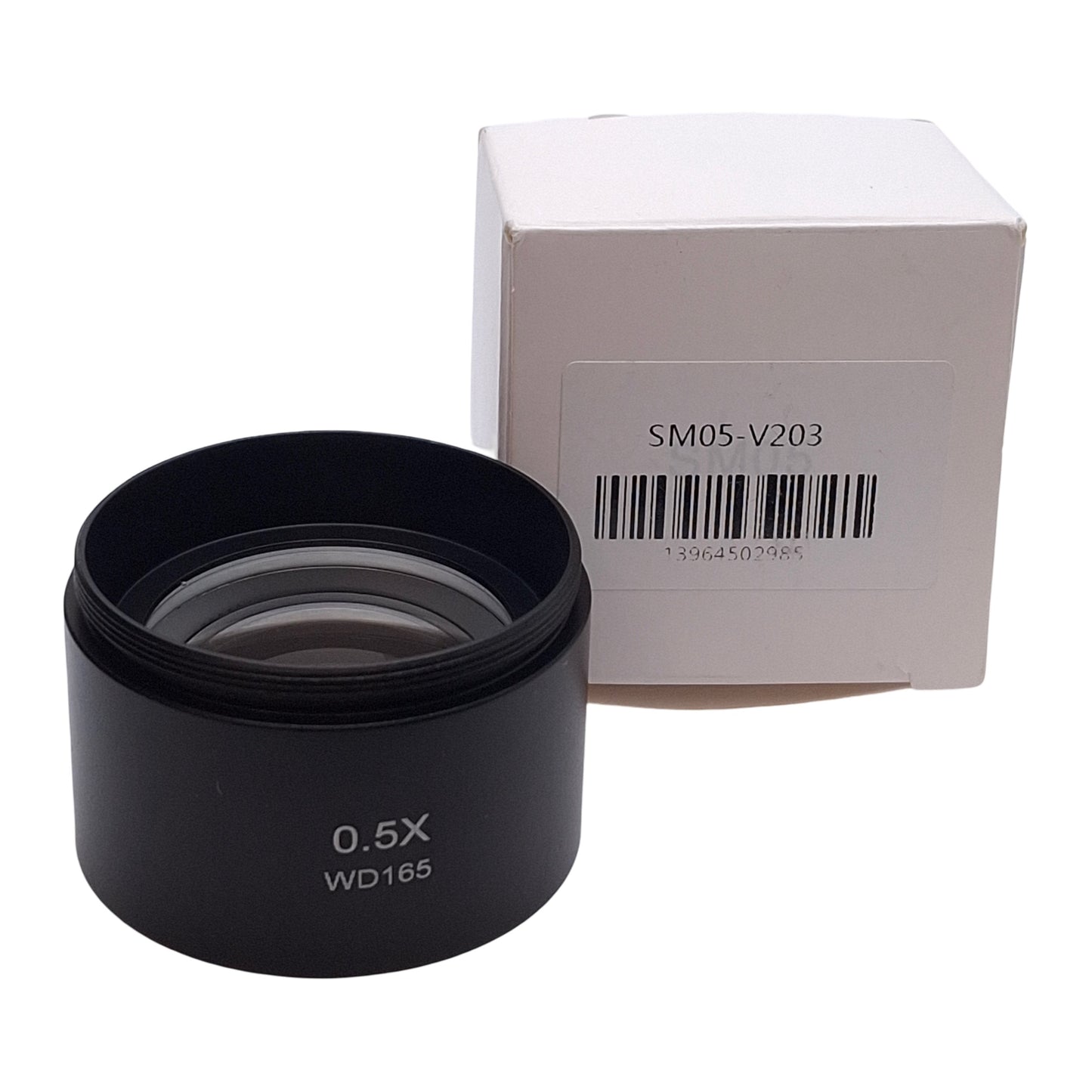 New AmScope SM05-V203 Barlow Lens, 0.5X, For SM Series Stereo Microscopes, 48mm