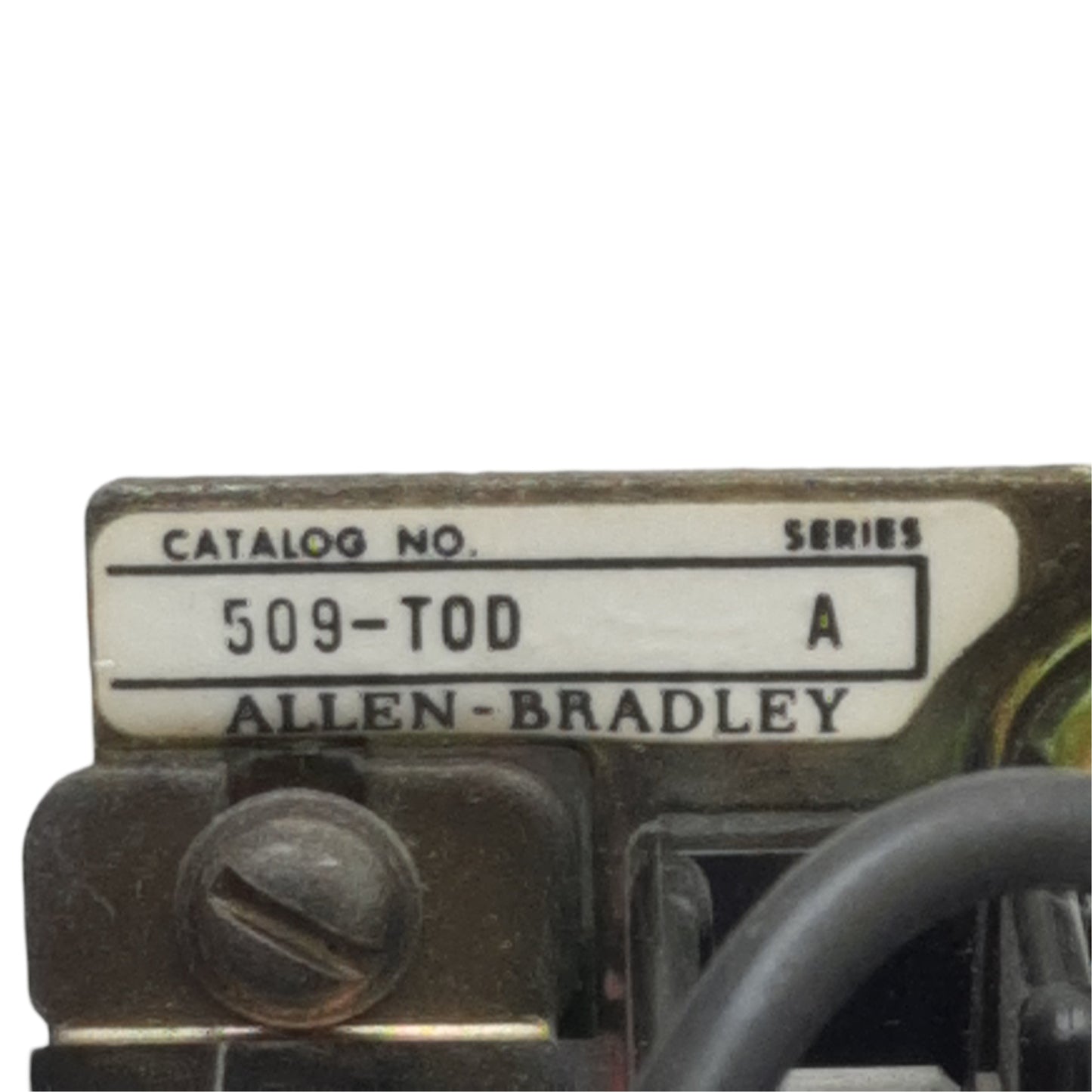 Used Allen Bradley 509-TOD Full Voltage Starter, Size 00, 600VAC 9A, 110/120VAC Coil