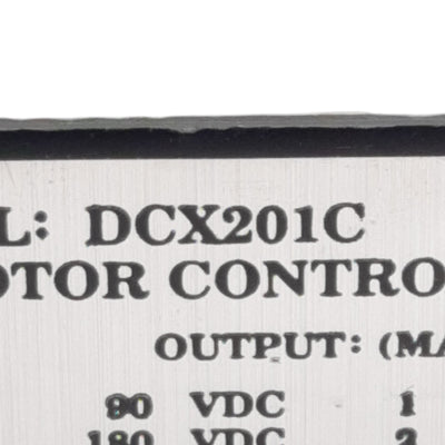 Used Boston Gear DCX201C DC Motor Control, 115/230VAC In, 90-180VDC 12A Out