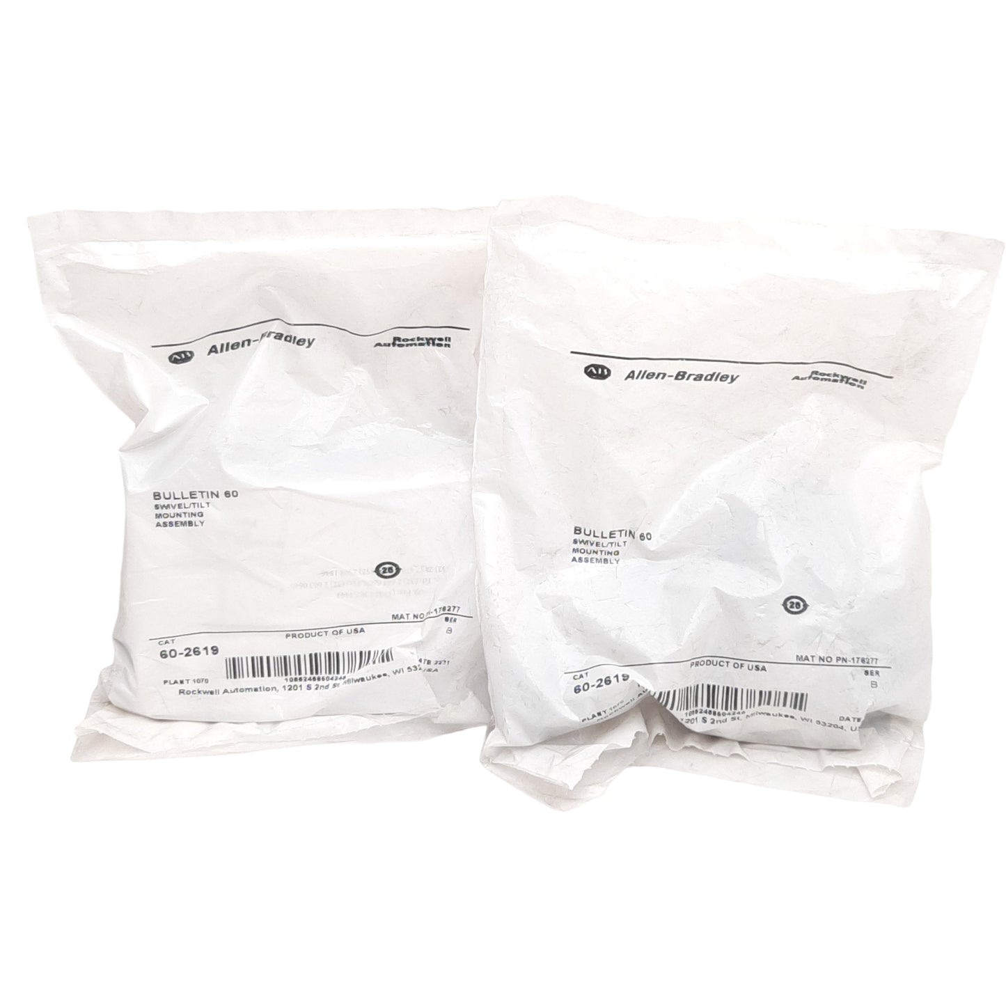 New Lot of 2 Allen Bradley 60-2619 Swivel/Tilt Mounting Bracket Used For 42JS Sensor