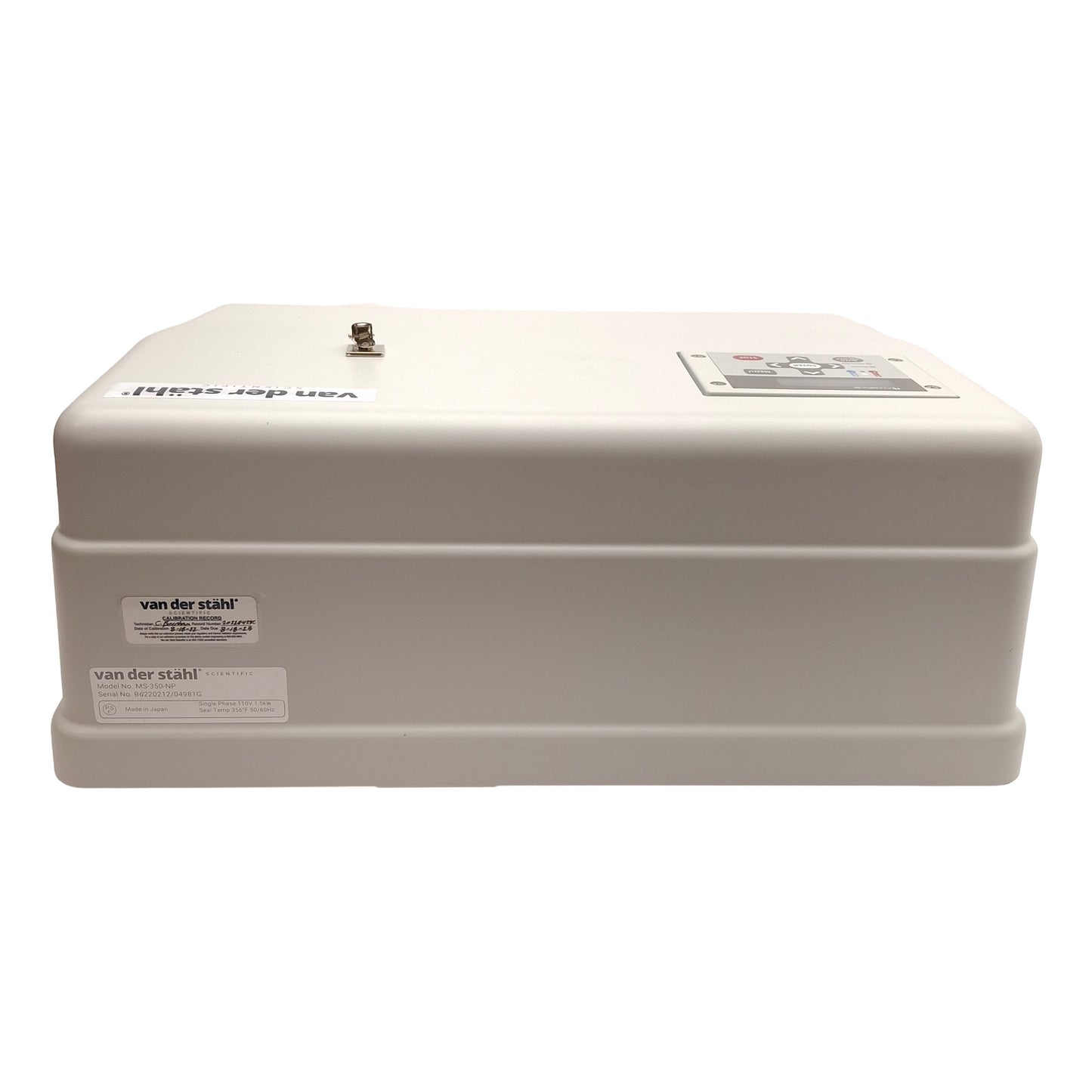 Used Van Der Stahl MS-350-NP Medical Pouch Sealer w/ Switch 140-400°F Seal, 110VAC