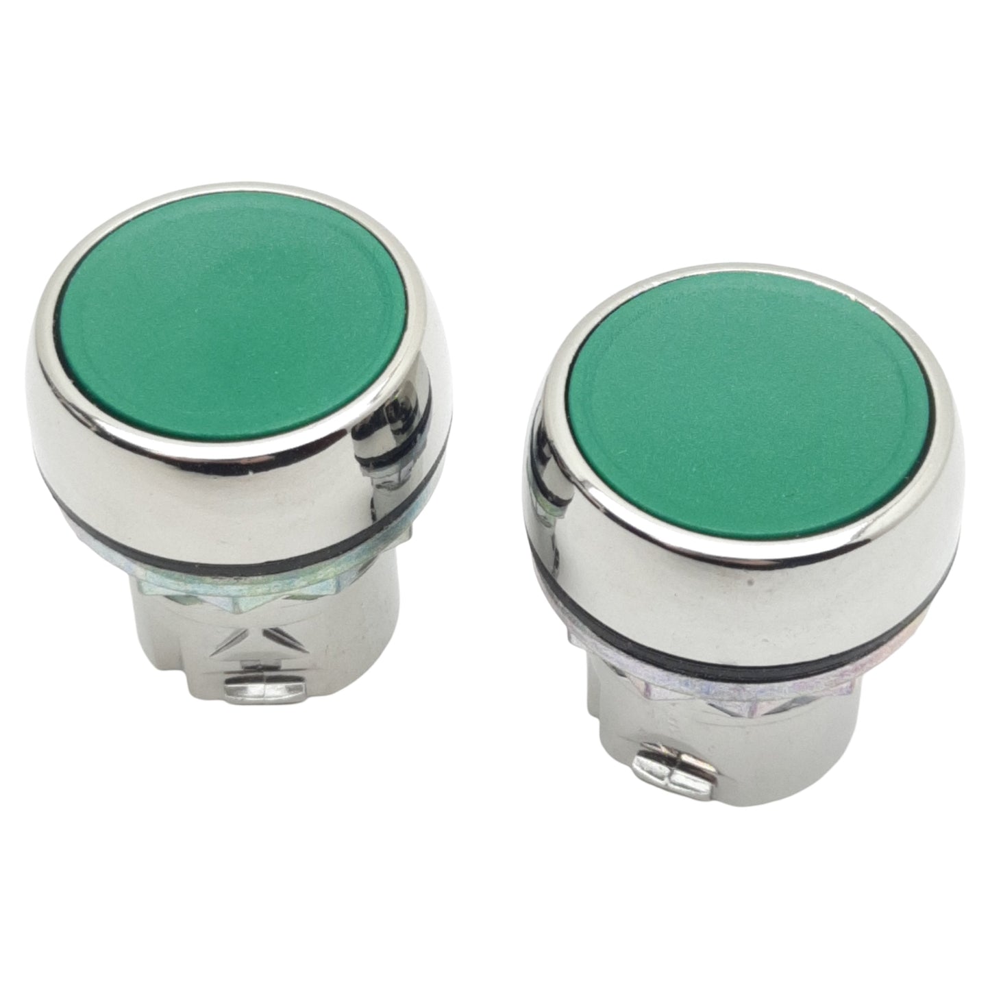 New Lot of 2 Allen Bradley 800FM-F3 Flush Push Button, ø22.5mm, Momentary, Green