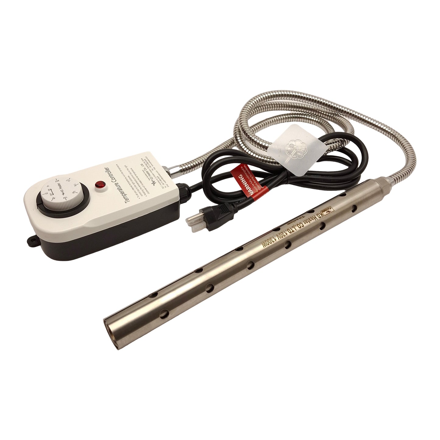 New KD Heater KD-PD-AJS13K Immersion Water Heater 1300W 32-248°F ø1" x 14" 120VAC