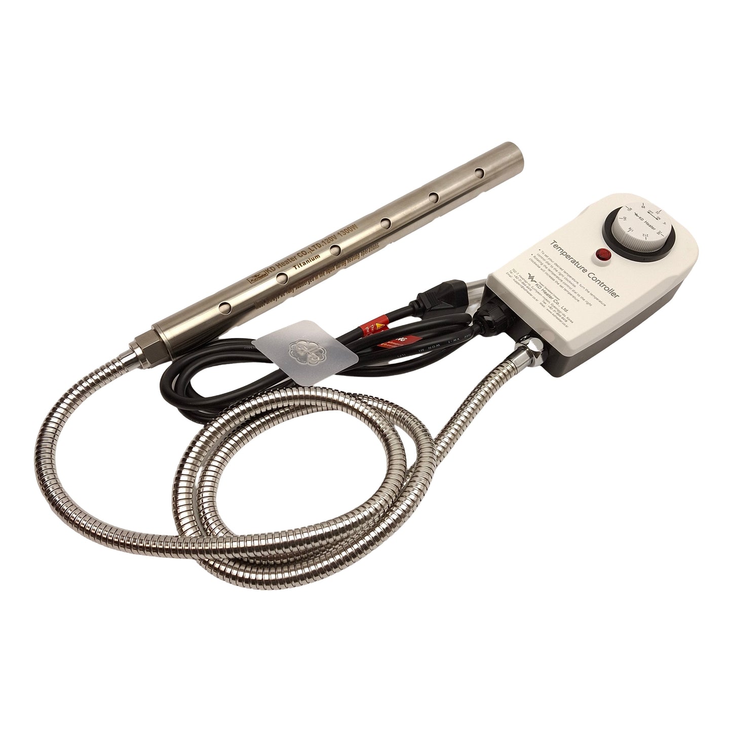 New KD Heater KD-PD-AJS13K Immersion Water Heater 1300W 32-248°F ø1" x 14" 120VAC