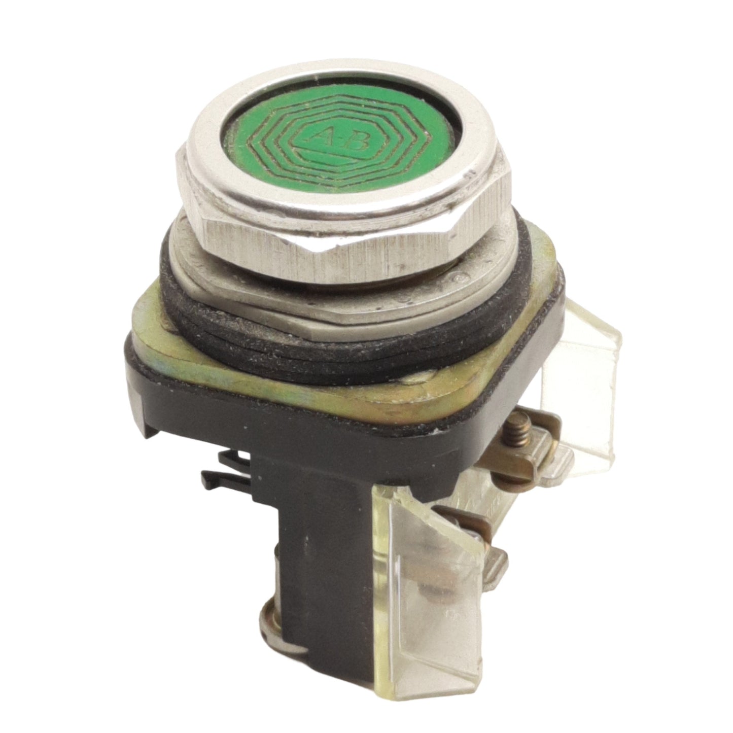 Used Allen Bradley 800T-A1A Pushbutton Switch, 1NO & 1NC, 30mm, Momentary, 600V 10A