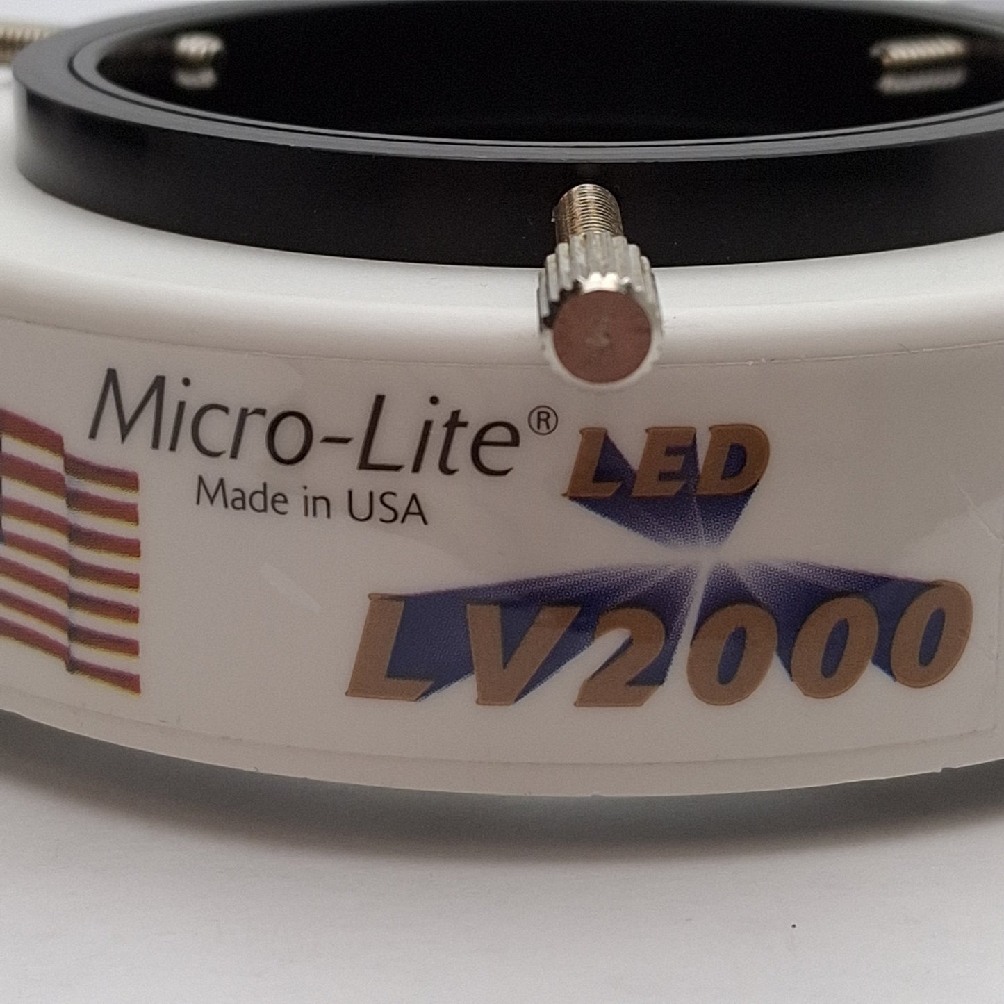 Used Micro-Lite LV2000 LED Microscope Ring Light, White, ø60mm ID, 100-240VAC