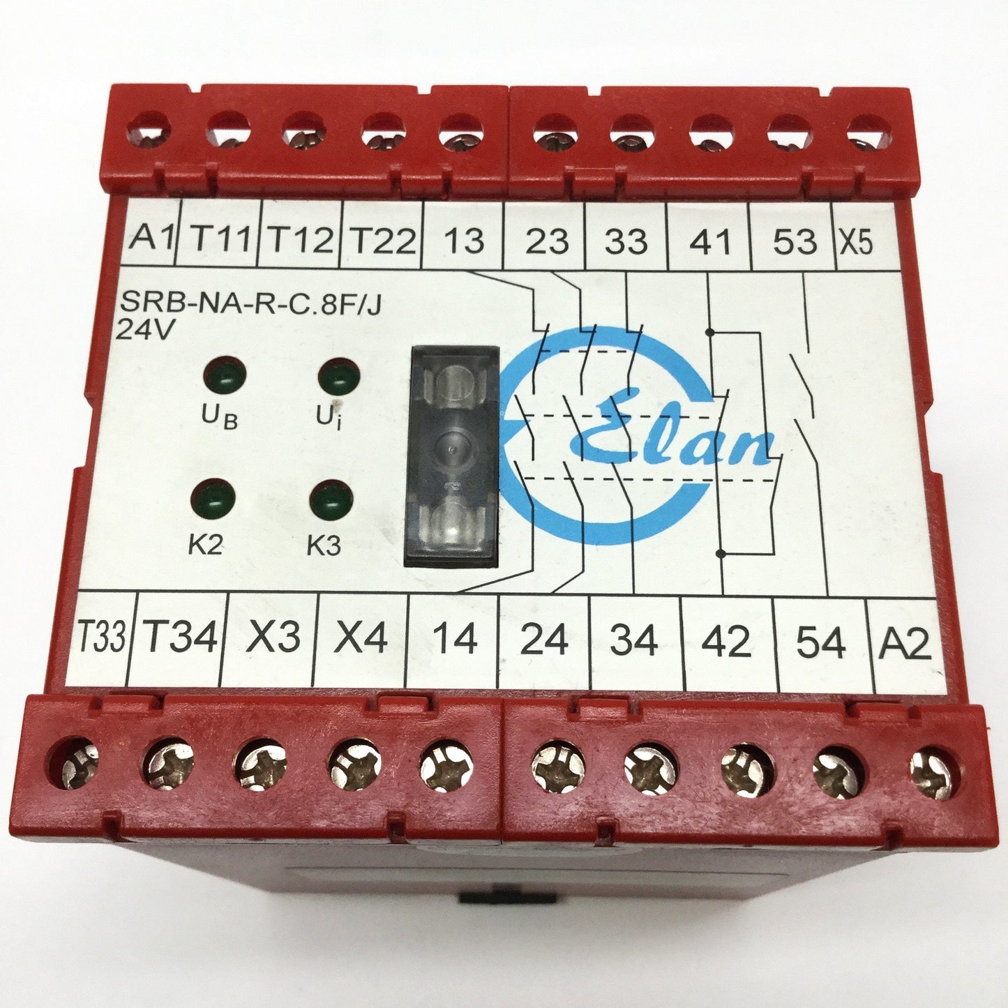 Used Schmersal Elan SRB-NA-R-C.8F/J-24V E-Stop Safety Controller Relay 24VDC, 3NO 6A