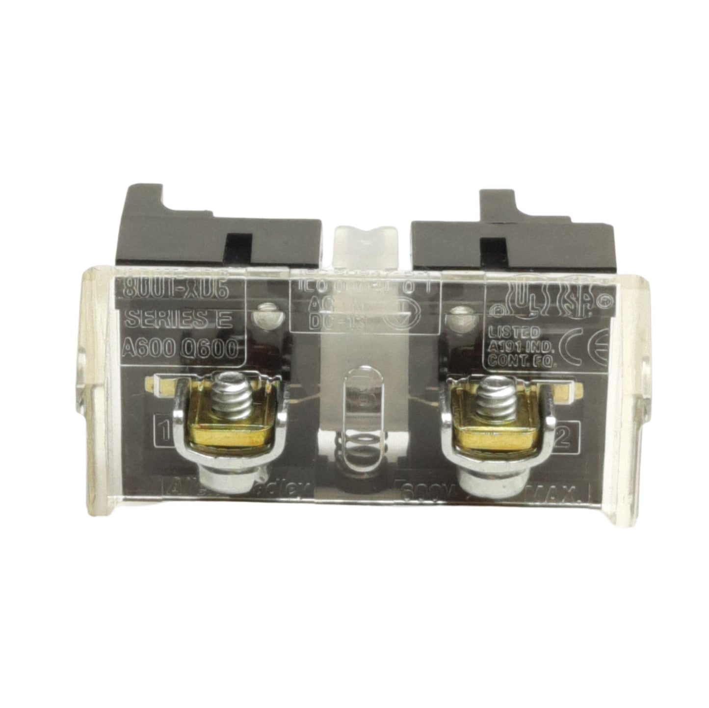 Used Lot of 5 Allen Bradley 800T-XD6 Pushbutton Contact Block, 1NC, 600VAC 10A, 30mm