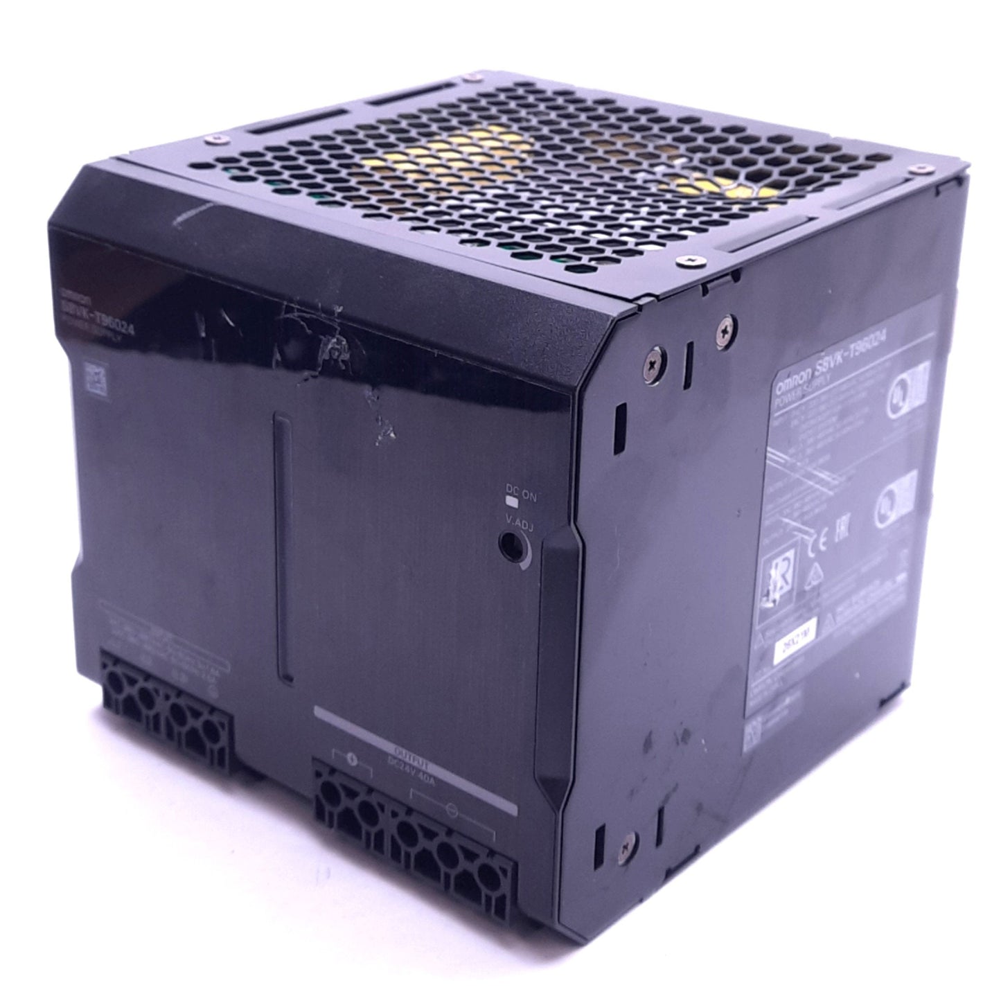 Used Omron S8VK-T96024 Power Supply, 380-480VAC 2/3-Phase In, 24VDC 40A Out, 960W Max