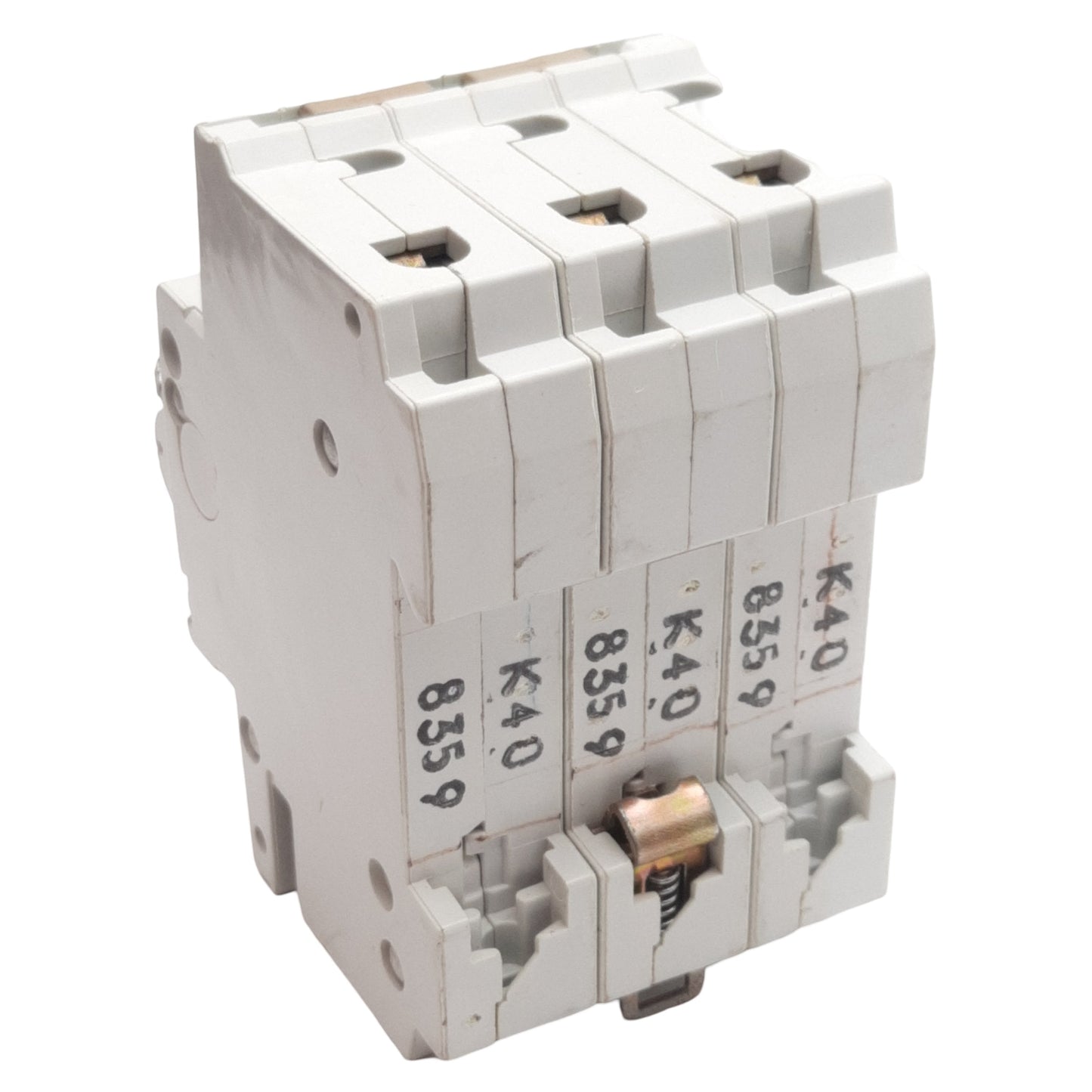 Used ABB S273-K40A Circuit Breaker, 3-Pole, 40A 415VAC/110VDC, DIN Rail Mount