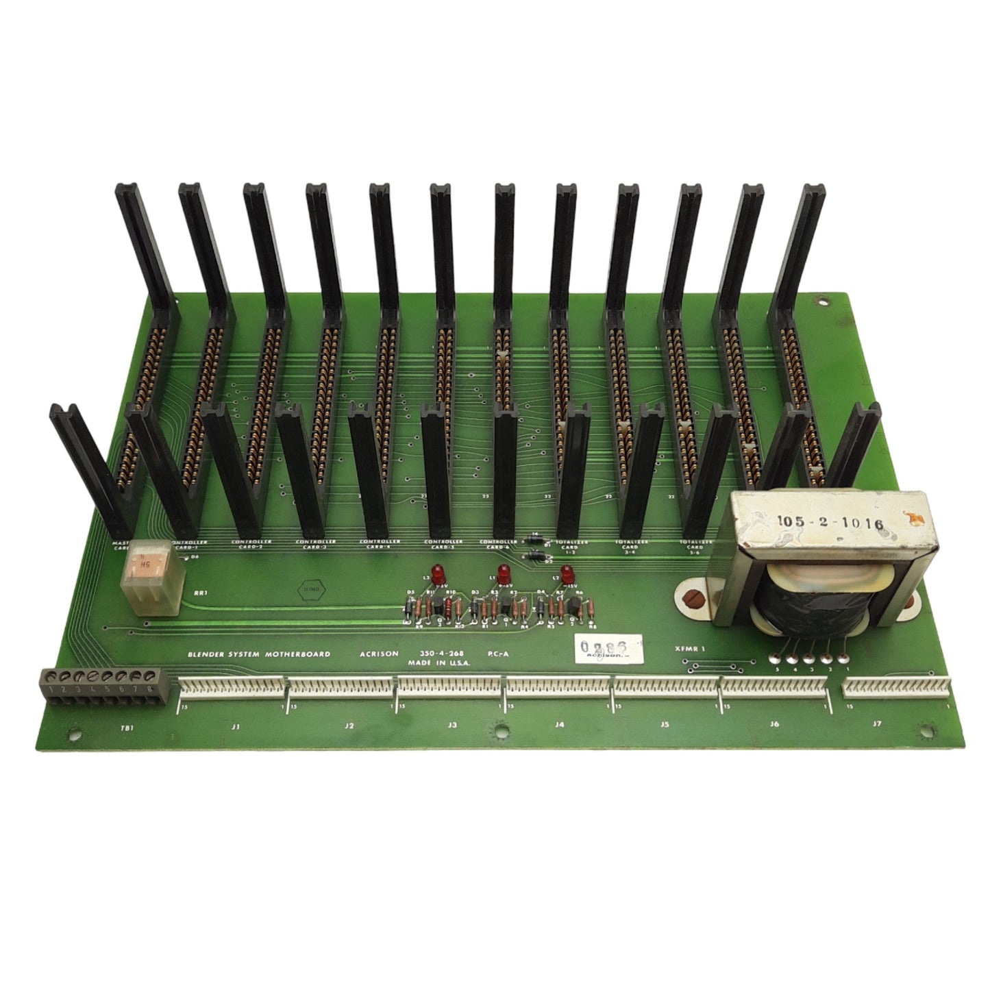Used Acrison Inc 350-4-268 Blender System Motherboard Module, 12-Slots
