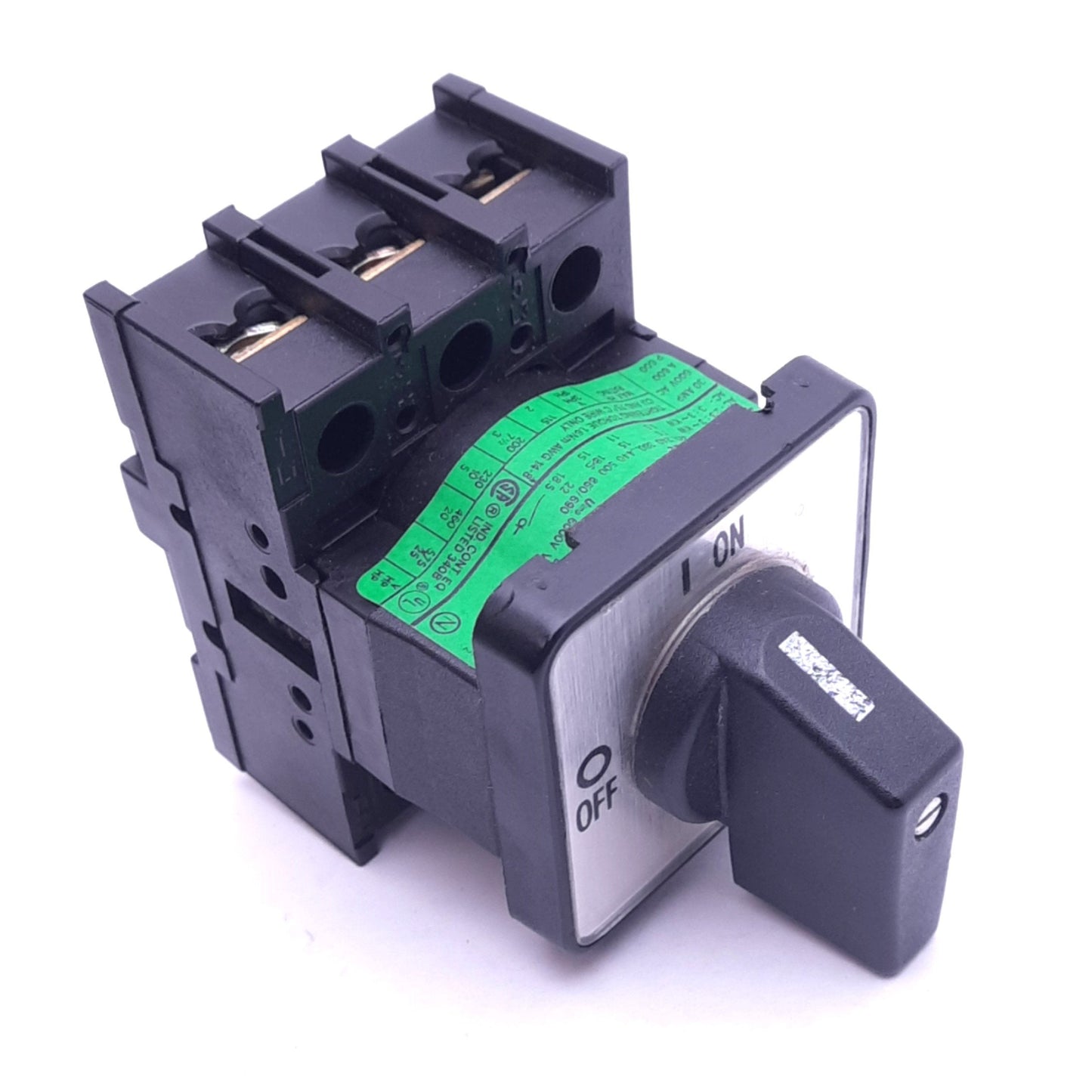 Used Moeller P1-32 Rotary Disconnect Switch, 3-Pole, 32A, 690VAC, N.O.