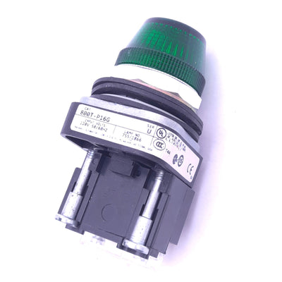 New – Open box Allen Bradley 800T-P16G Green Indicator Pilot Light, ø30mm, 120VAC Lamp