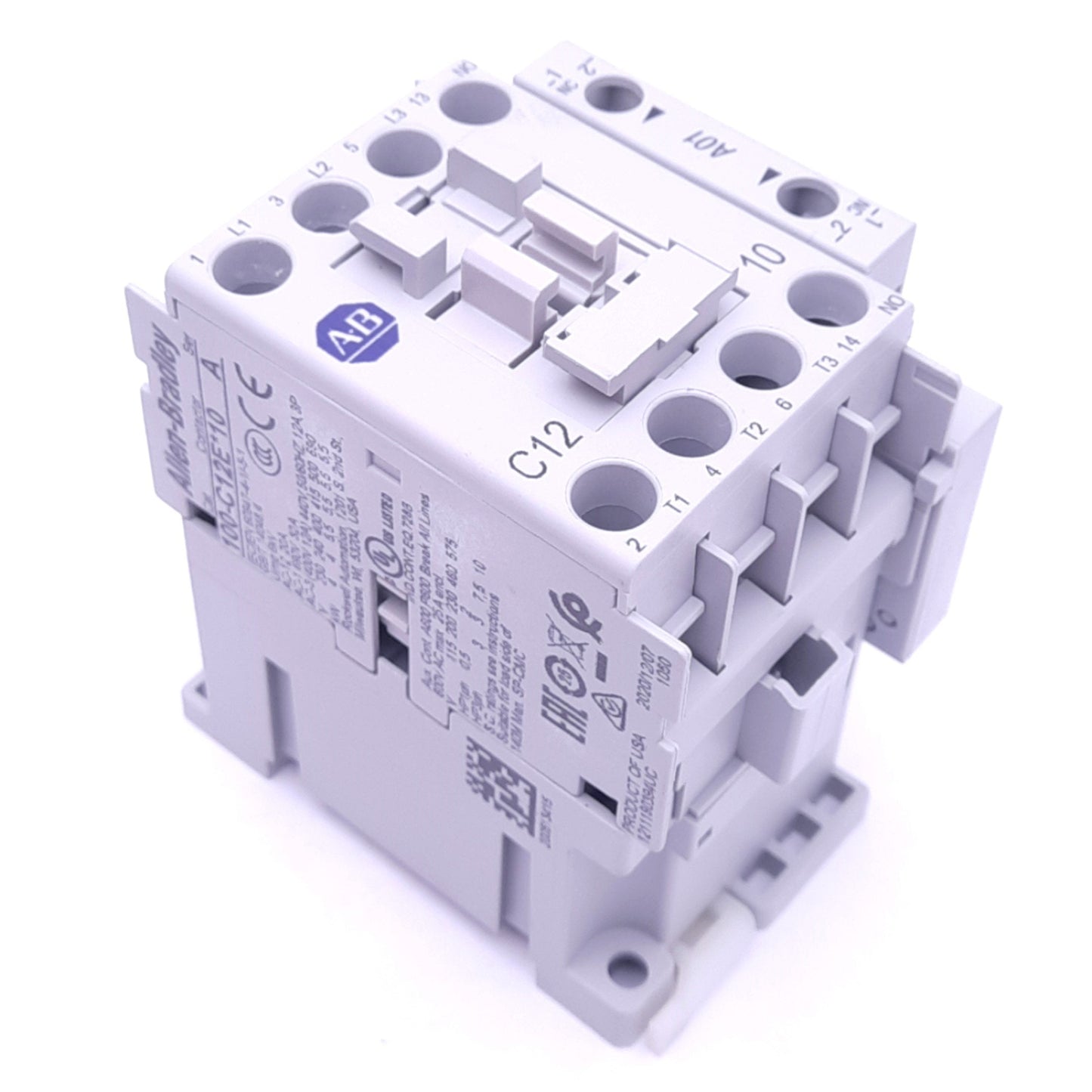New – Open box Allen Bradley 100-C12EJ10 Contactor, 3-Pole, 12A, 1 N.O. Aux, 24VDC Coil