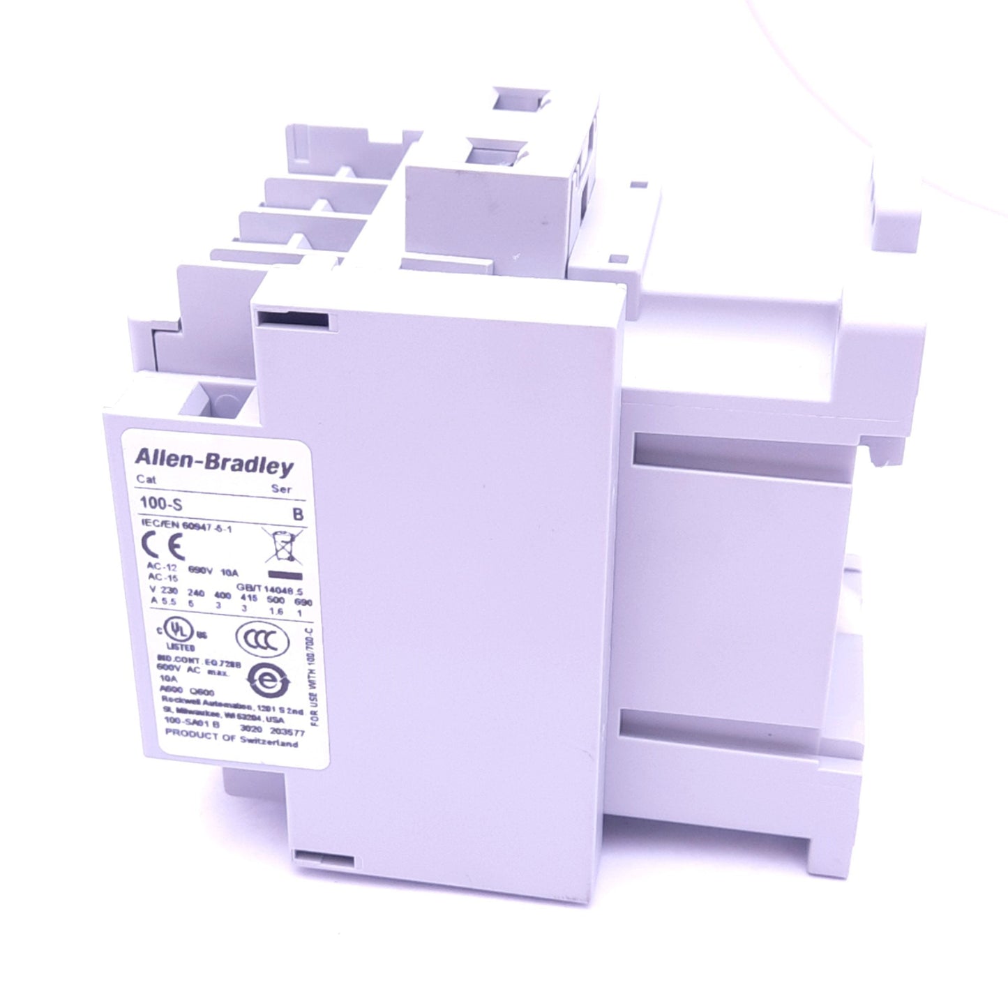 New – Open box Allen Bradley 100-C12EJ10 Contactor, 3-Pole, 12A, 1 N.O. Aux, 24VDC Coil