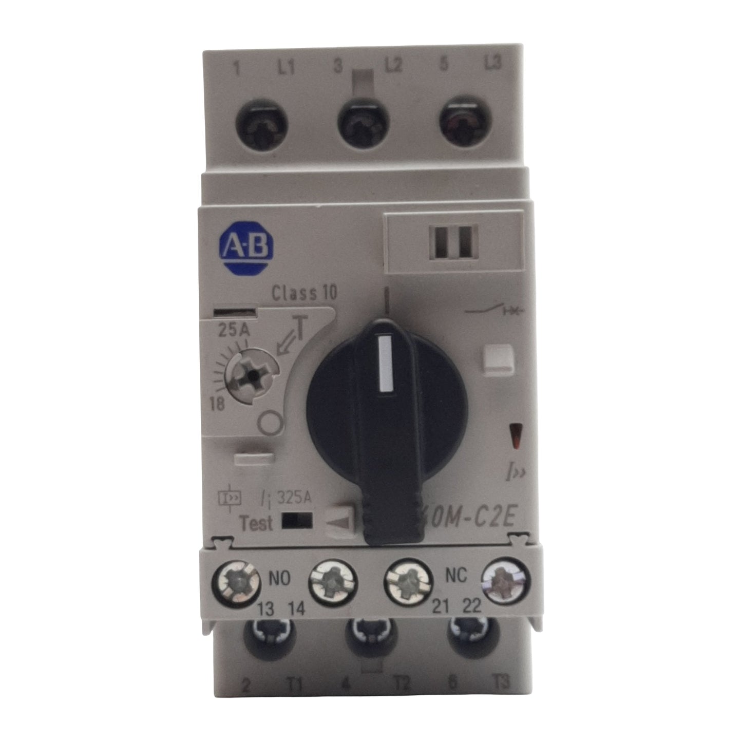 Used Allen Bradley 140M-C2E-C25 Circuit Breaker, 3-Pole 3PH 1NO + 1NC, 18-25A, 690VAC