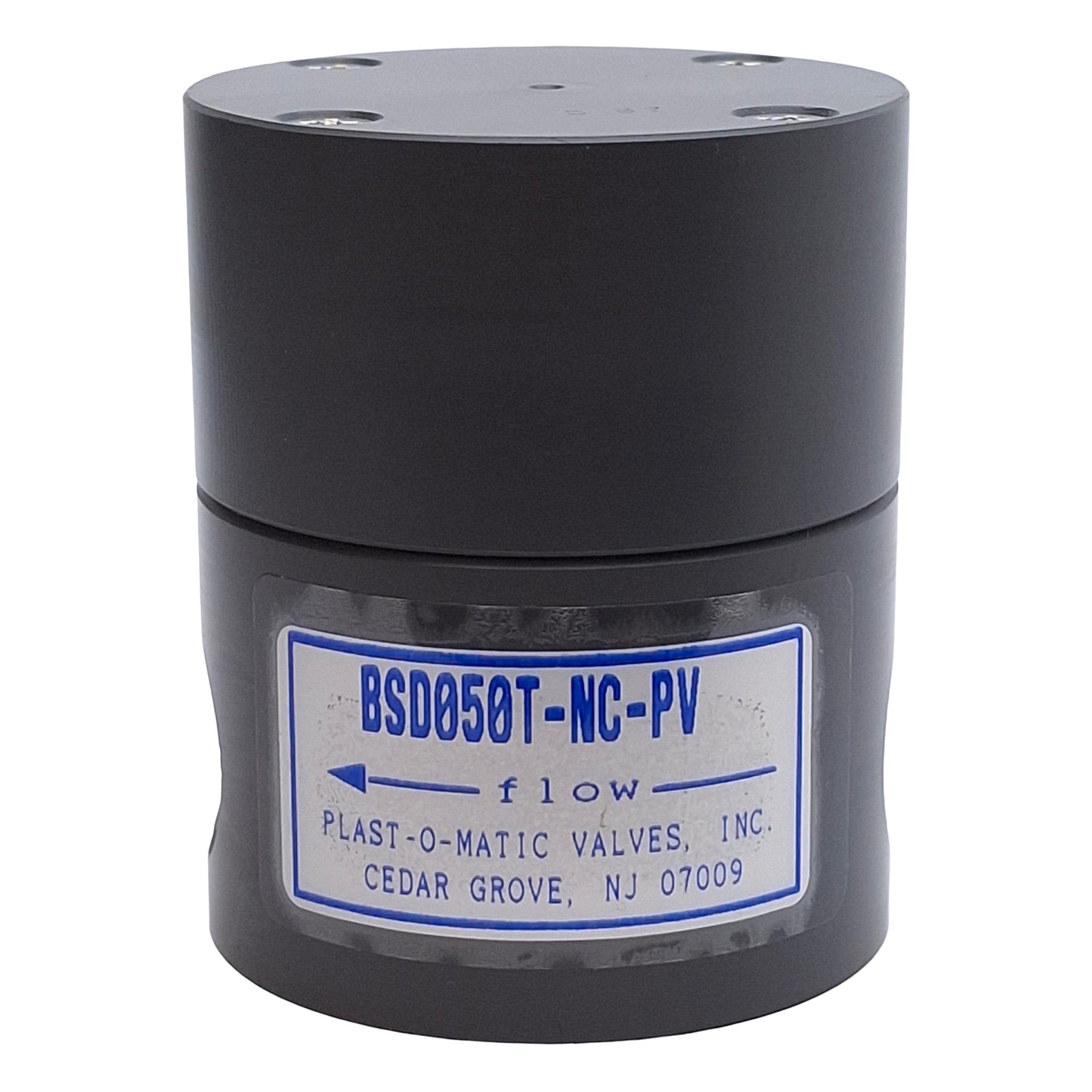 New Plast-O-Matic BSD050T-NC-PV Shut-Off Valve, Normally Closed, 100PSI, 1/2in NPT