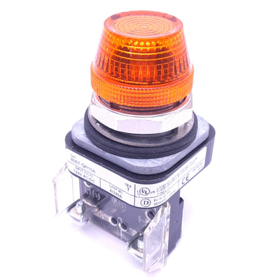 New – Open box Allen Bradley 800T-QH10A Amber Indicator Pilot Light, ø30mm, 120V AC/DC