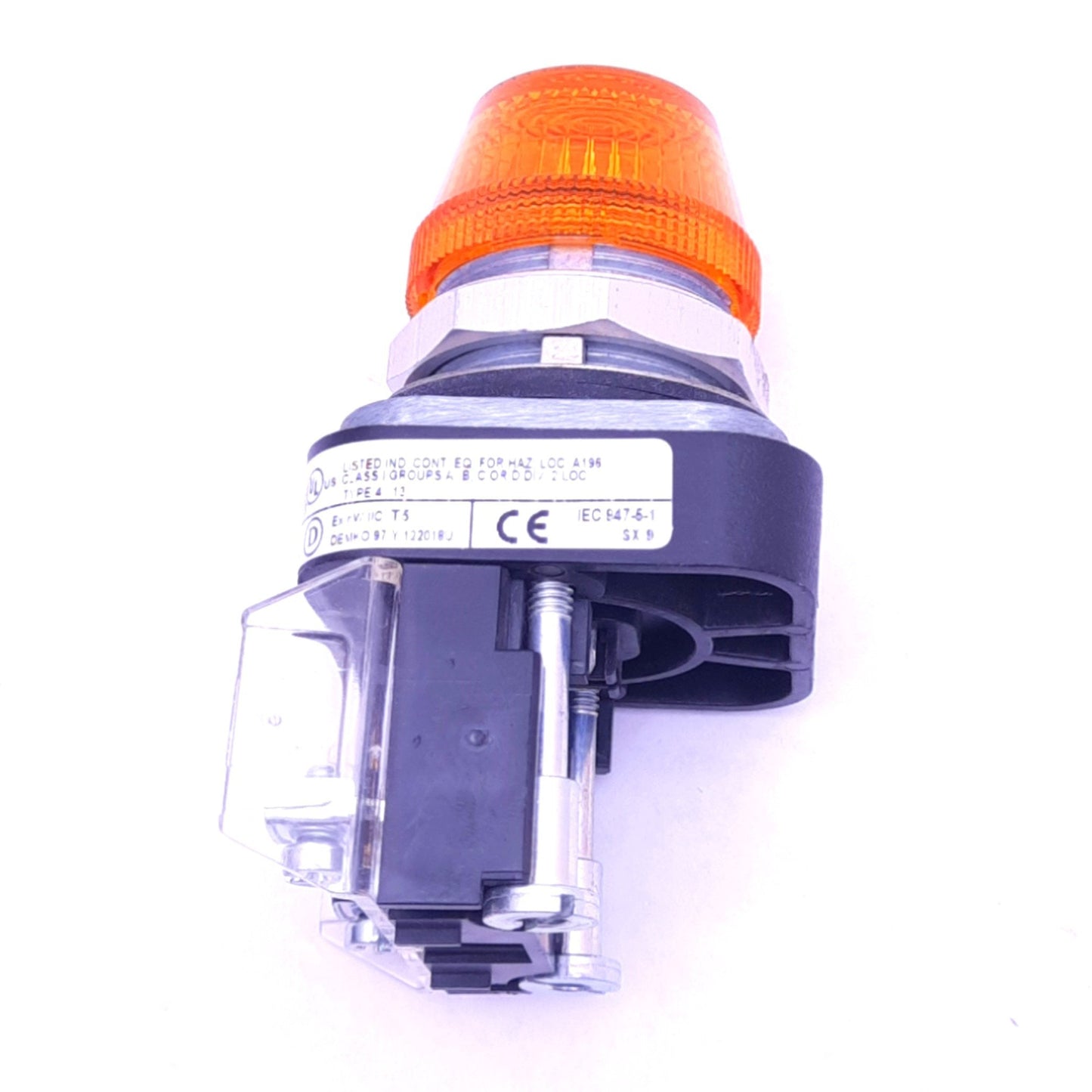 New – Open box Allen Bradley 800T-QH10A Amber Indicator Pilot Light, ø30mm, 120V AC/DC