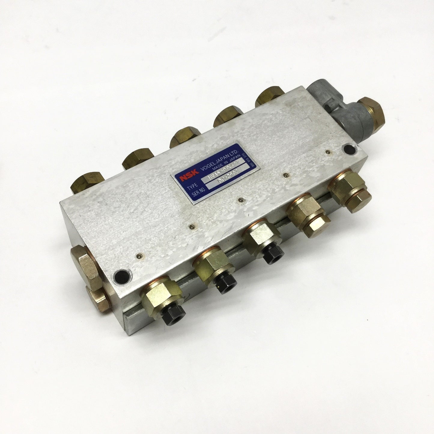 Used NSK Vogel MVA5-P1x4P2 Air/Oil Lubrication Mixing 5-Valve Block from Mycenter CNC