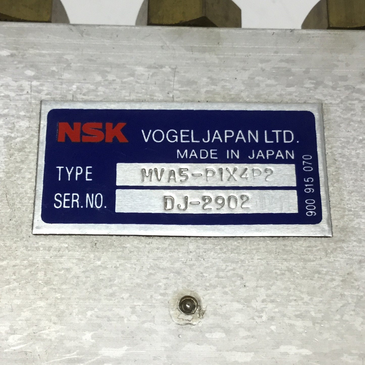 Used NSK Vogel MVA5-P1x4P2 Air/Oil Lubrication Mixing 5-Valve Block from Mycenter CNC